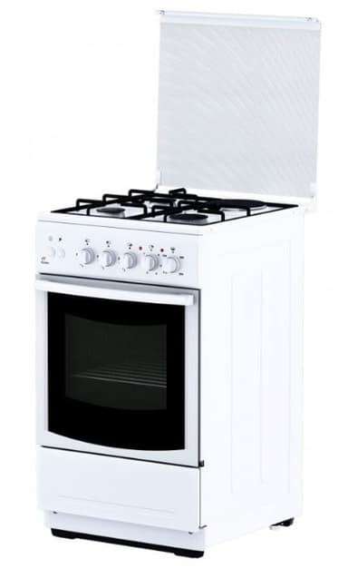 Газ/эл. плита FLAMA RK 23-121 W  ( комби  3 газ+1 электро)