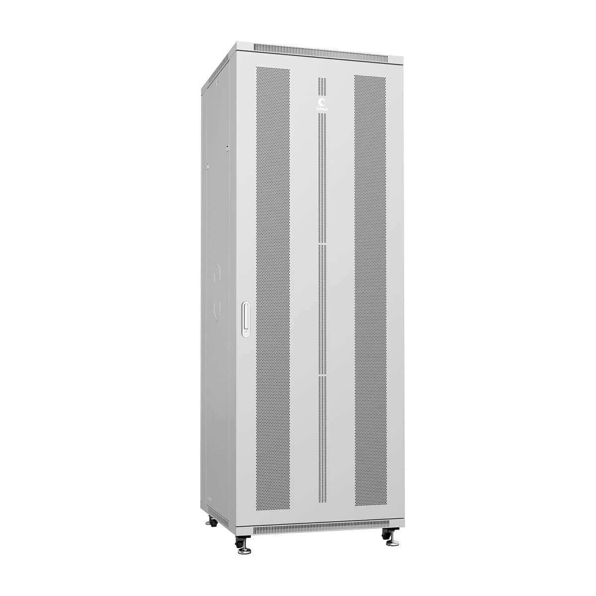 Cabeus ND-05C-47U80/80 Шкаф монтажный телекоммуникационный 19" напольный для распределительного и серверного оборудования 47U 800x800x2277mm (ШхГхВ) передняя и задняя перфорированные двери, ручка с замком, цвет серый (RAL 7035)