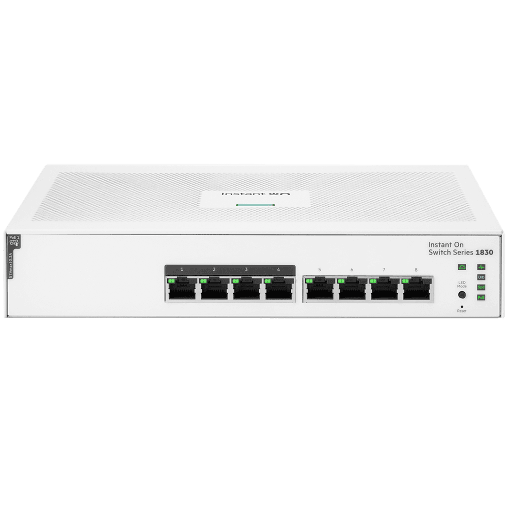 Коммутатор HPE Bad Pack JL811A HPE  Aruba Instant On 1830 8G Web-managed  4p Class4 PoE 65W fanless Switch bp