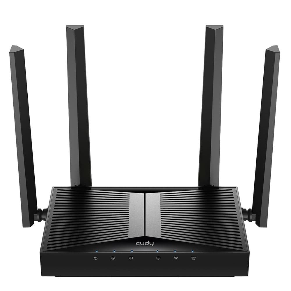 Маршрутизатор CUDY BE3600 Gigabit Wi-Fi 7 Router Dual Band Mesh Router, Chipset Broadcom, 802.11be/ax/ac/a/b/g/n, 2882Mbps at 5GHz + 688Mbps at 2.4GHz, 5 x 10/100/1000Mbps Ports, 4 x 5dBi fixed antennas, WiFi router/AP/ Repeater/WISP Mode, PPTP/L2TP/OpenVPN/WireGuard, MLO, MU-MIMO,