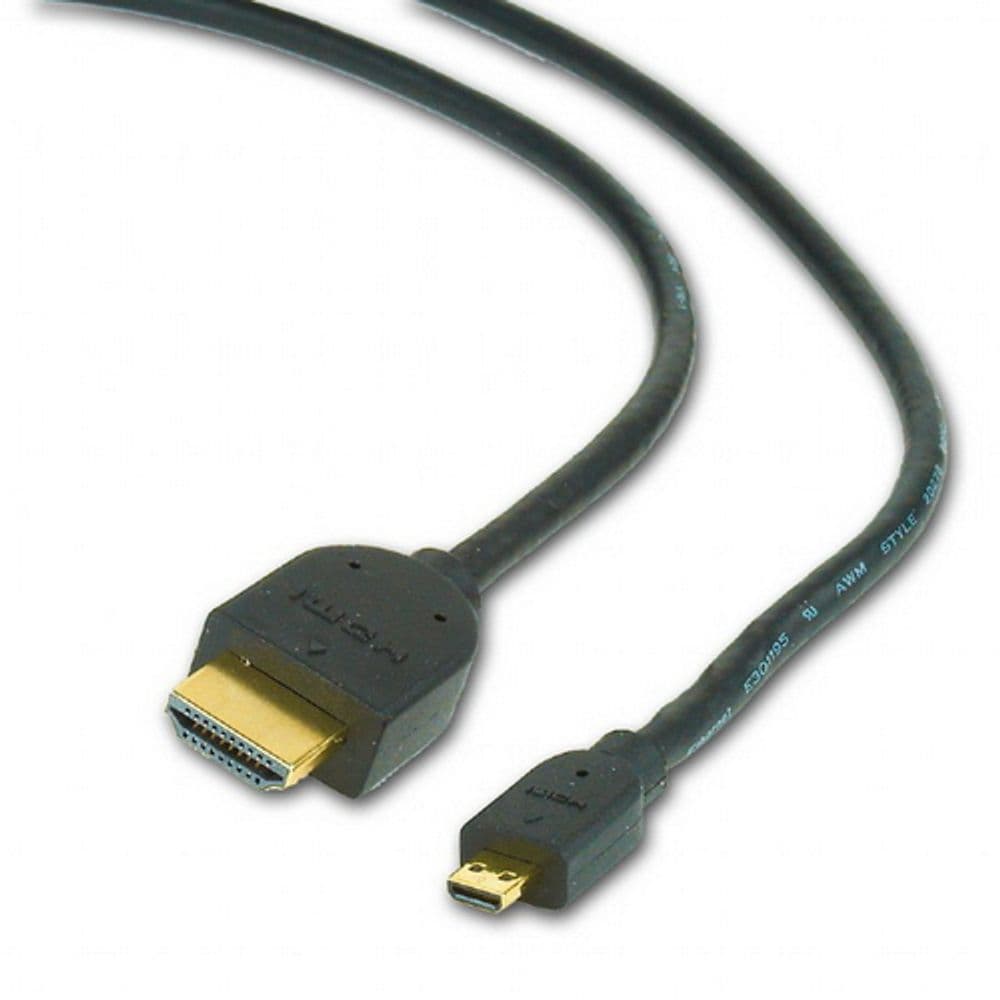 Кабель HDMI-microHDMI Cablexpert CC-HDMID-6 v1.3, 19M/19M, 1.8м, черный, позол.разъемы, экран, пакет (072854) {200}