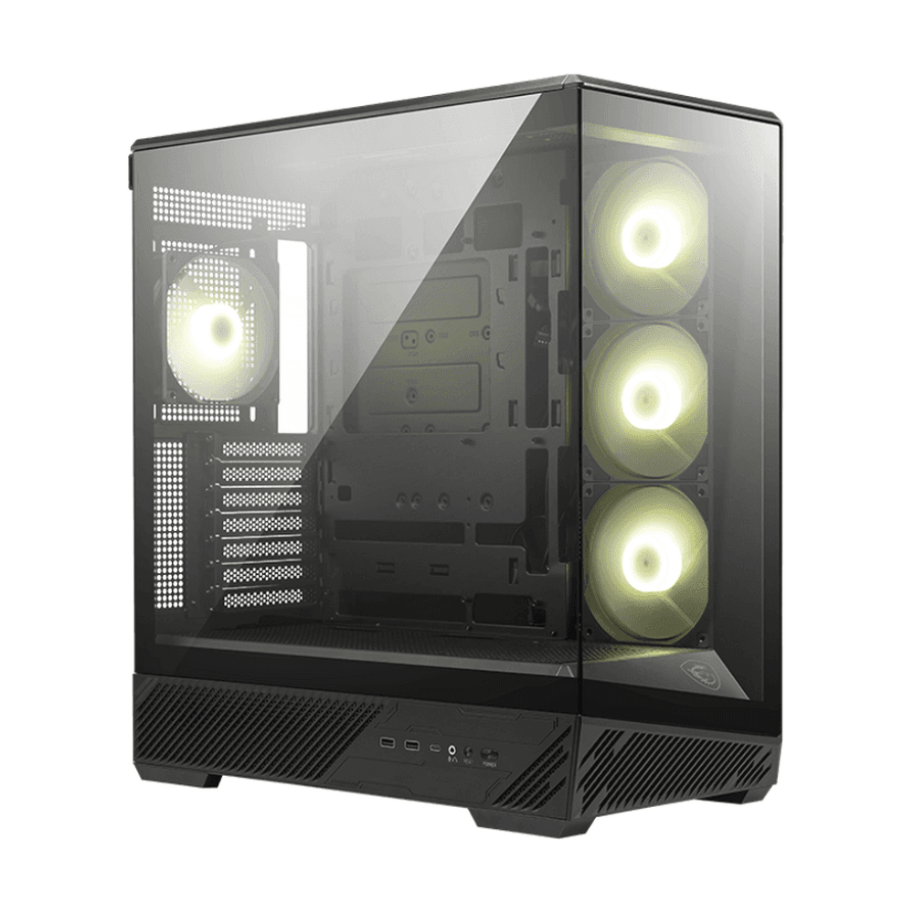 Корпус для ПК MSI MAG PANO 130R PZ 2xUSB 3.2 Gen 1, 1xUSB 3.2 Gen2 Type-C, 3x120mm ARGB Reverse Blade Fan, 1x120mm ARGB Fan, 1 to 3 Fan PWM Splitter, Tempered Glass Window
