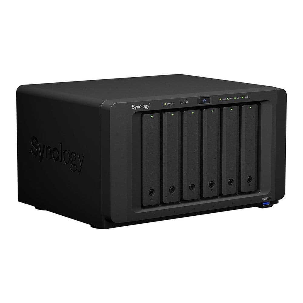 Платформа СХД Synology DS1621+ 6 Bay (Max.16, 2xDX517) 2xM.2 4xGLAN 4GB (Max. 32GB) DDR4 3xUSB 