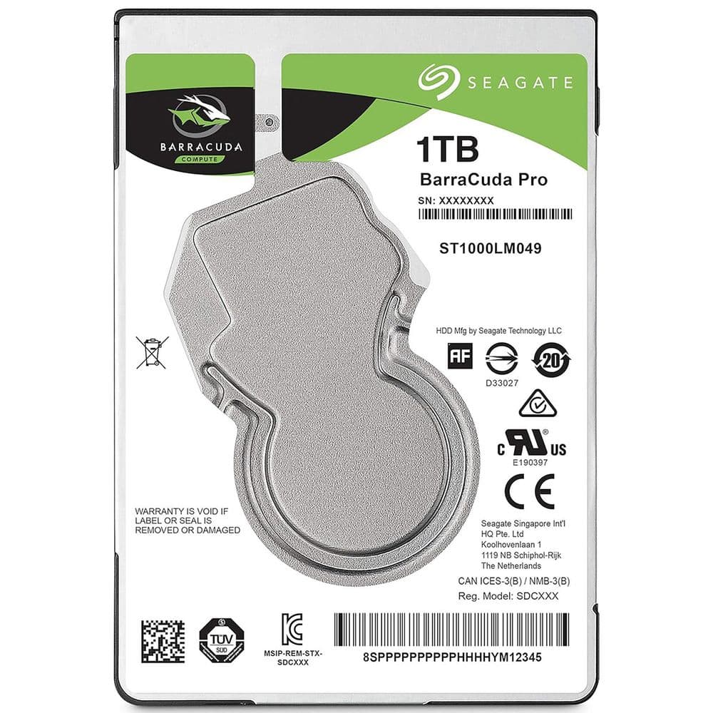 Жесткий диск Seagate BarraCuda Pro ST1000LM049 1TB 2.5" 
SATA 6Gb/s,7200rpm,128MB, Bulk (101698)