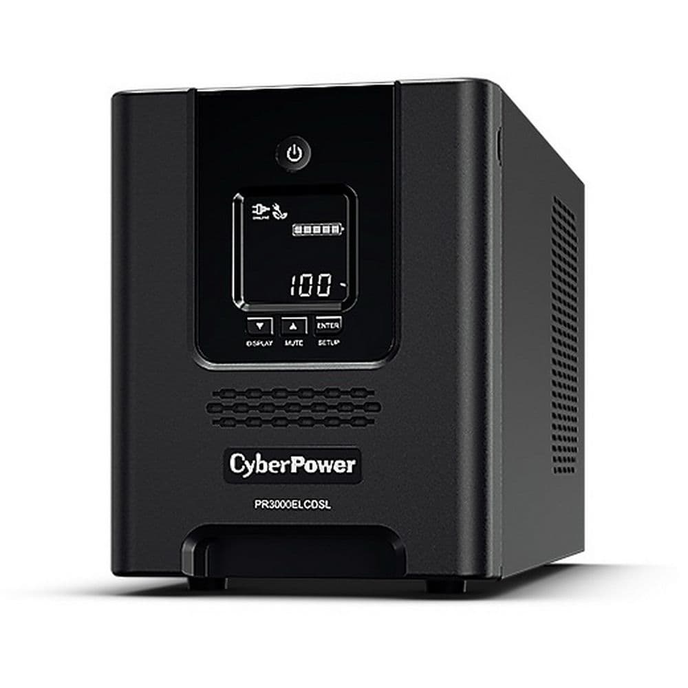 Источник бесперебойного питания ИБП Line-Interactive CyberPower PR3000ELCDSL 3000VA/2700W USB/RS-232/EPO/SNMPslot (8 IEC С13, 1 IEC  