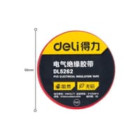 Изолента Deli DL5262 красная, 0,13мм х 18мм х 9,15м, напряжение до 600В, температурный диапазон 0-80 грд., ПВХ - фото 3