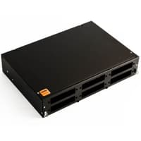 Бокс оптический Hyperline, портов: 48, FC, ST, SC, duplex LC, 2U, 465х565х465 мм (ВхШхГ), черный, (FO-19V-2U-6xSLT-W130H30-48UN-BK) - фото 1