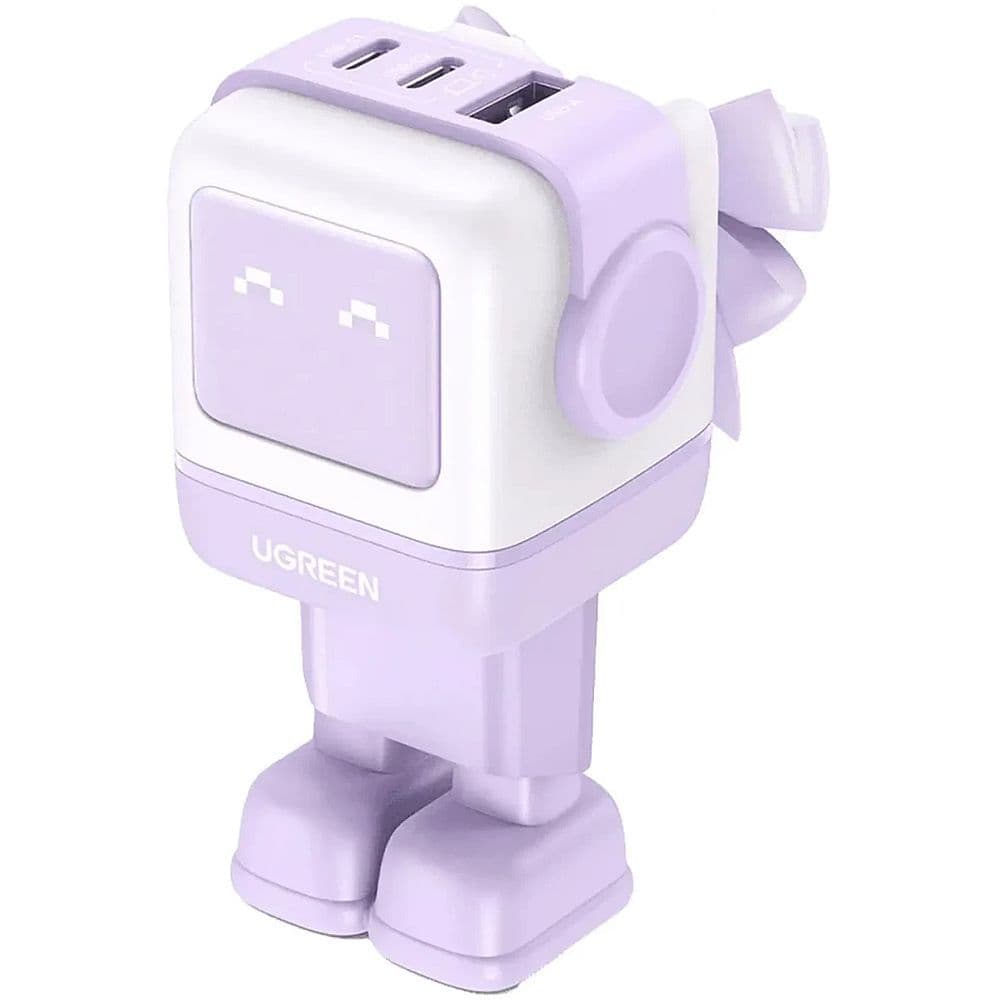 Сетевое зарядное устройство UGREEN CD361 (35291) UNO 65W USB-A+2*USB-C Robot GaN Tech Fast Charger E 