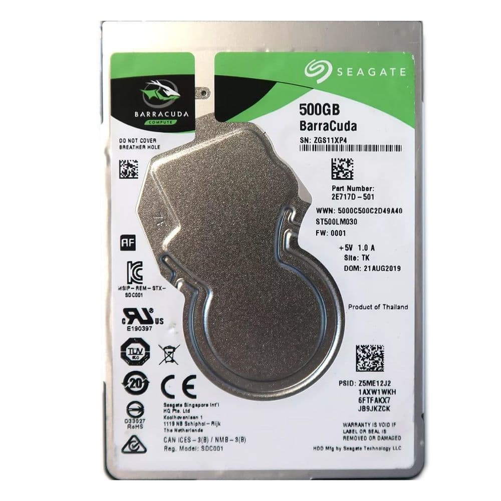 Жесткий диск Seagate BarraCuda ST500LM030 500GB  2.5" SATA 6Gb/s, 5400rpm, 128MB, Bulk {50}