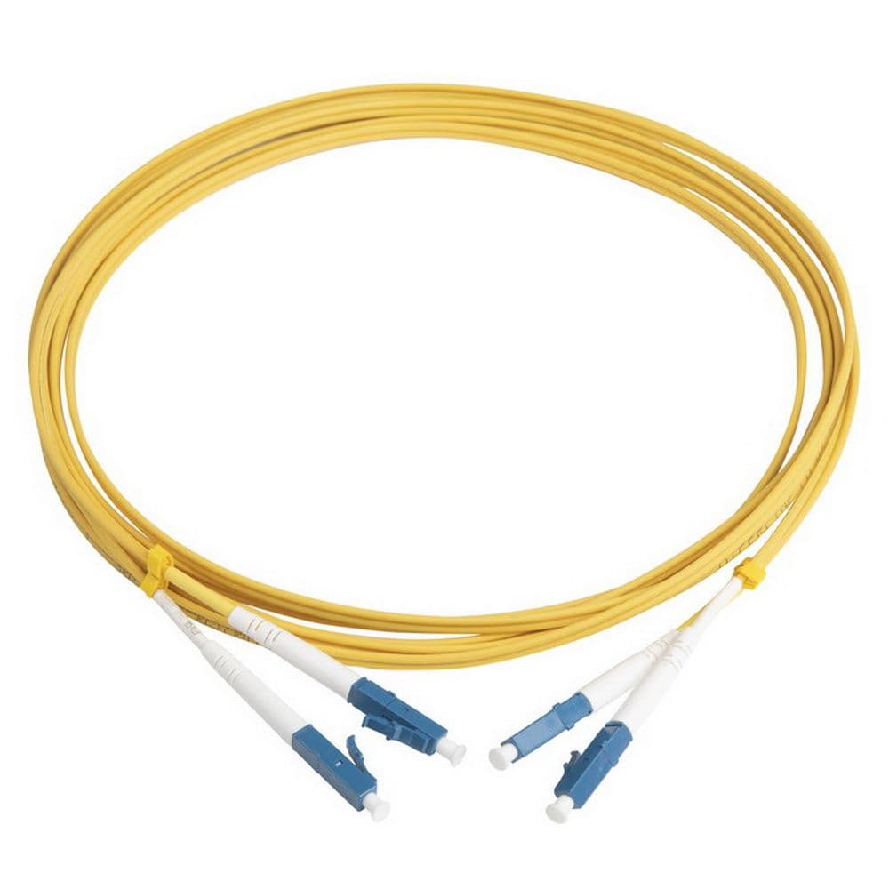 Кабельная сборка Hyperline FC-D2-9-LC/UR-LC/UR-H-3M-LSZH-YL Патч-корд волоконно-оптический (шнур) SM 9/125 (OS2), LC/UPC-LC/UPC, 2.0мм, duplex, LSZH, 3м