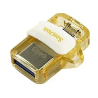 Флешка USB 64 Gb SanDisk Ultra Android Dual OTG, m3.0/USB 3.0, White-Gold - фото 1