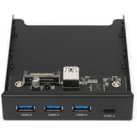 Адаптер Gembird Планка USB 3.0 на переднюю панель в отсек 3.5" 3xUSB-A 3.0 + 1xType-C - фото 1