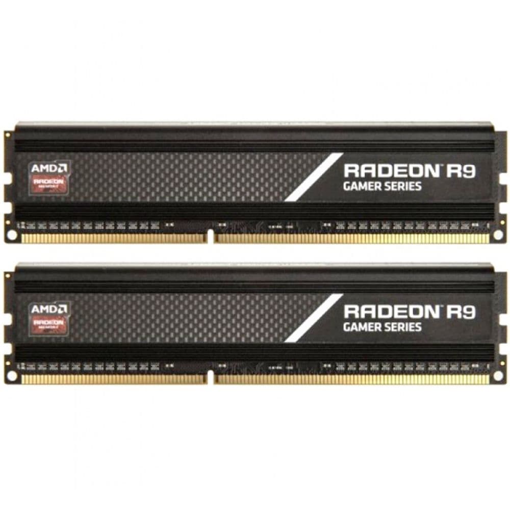 Модуль памяти AMD Radeon™  R9 Gamers Series Black Gaming Memory R9S432G3206U2K 32GB DDR4 3200 DIMM Non-ECC, CL16, 1.35V, Heat Shield, Kit (2x16GB), RTL (183221) {15}