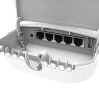 Точка доступа MikroTik OmniTIK 5 POE ac with 2 x 7.5dBi integrated 5GHz Omni antennas, High Gain Dual Chain 802.11an/ac wireless, 720MHz CPU, 128MB RAM, 5xGigabit LAN (4 with POE -OUT), POE, PSU, pole mount, Router - фото 4