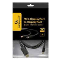Кабель miniDP<->DP Cablexpert CCP-mDP2-6 20M/20M, v.1.2, 4K, 1.8м, черный, позол.разъемы, пакет (CCP-mDP2-6) - фото 2