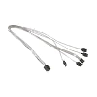 Кабель SuperMicro CBL-SAST-0631 Internal Reverse Breakout Cross-Over MINI SAS HD - 4 SATA, 55 см, 30AWG, 12Gb/s - фото 1