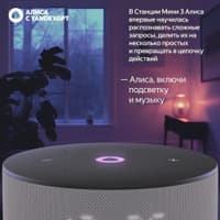 Умная колонка Yandex Станция Мини 3 Алиса серый 12W 1.0 BT/Wi-Fi (YNDX-00027GRY) - фото 6
