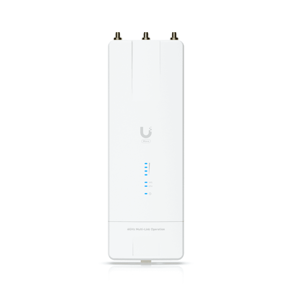 Точка доступа Wi-Fi Ubiquiti UISP Wave MLO6 Радиоустройство 5+6 ГГц, Wi-Fi 7, PtP, MIMO 2х2, 20 дБм, 2х RP-SMA, MLO, UISP Wave Technology