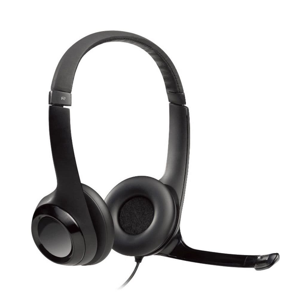Гарнитура Logitech H390 черная, USB, 20-20000 Гц, накладная конструкция, поворотный микрофон, кабель 2.4м