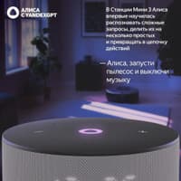 Умная колонка Yandex Станция Мини 3 Алиса серый 12W 1.0 BT/Wi-Fi (YNDX-00027GRY) - фото 7