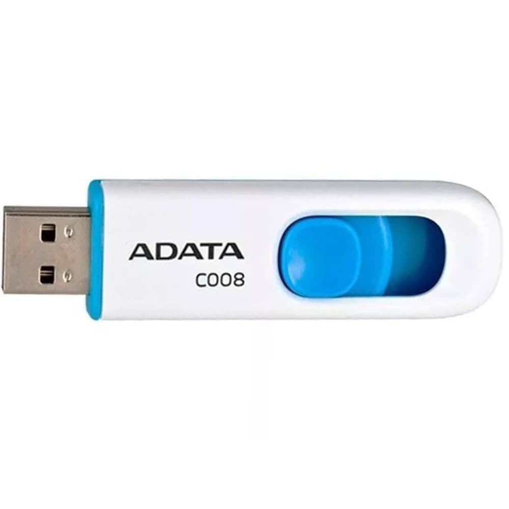 USB накопитель ADATA C008 AC008-16G-RWE USB 2.0, 16GB White/Blue, RTL (609642)