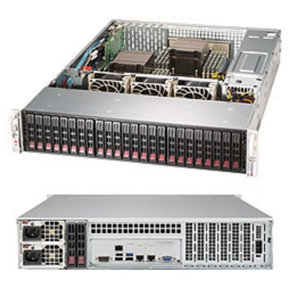 Платформа системного блока SuperMicro SSG-2029P-E1CR24L 2U Rackmount SC216BE1C4-R1K23LPB  X11DPH-T  SAS3,  SATA3; RAID 0, 1, 5, 10