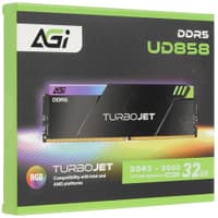 Оперативная память AGI DDR5 6000MHz CL30 32Gb Kit (16Gbx2) OC UDIMM + HEAT SINK –Turbojet+RGb lightbar -Color box - фото 4