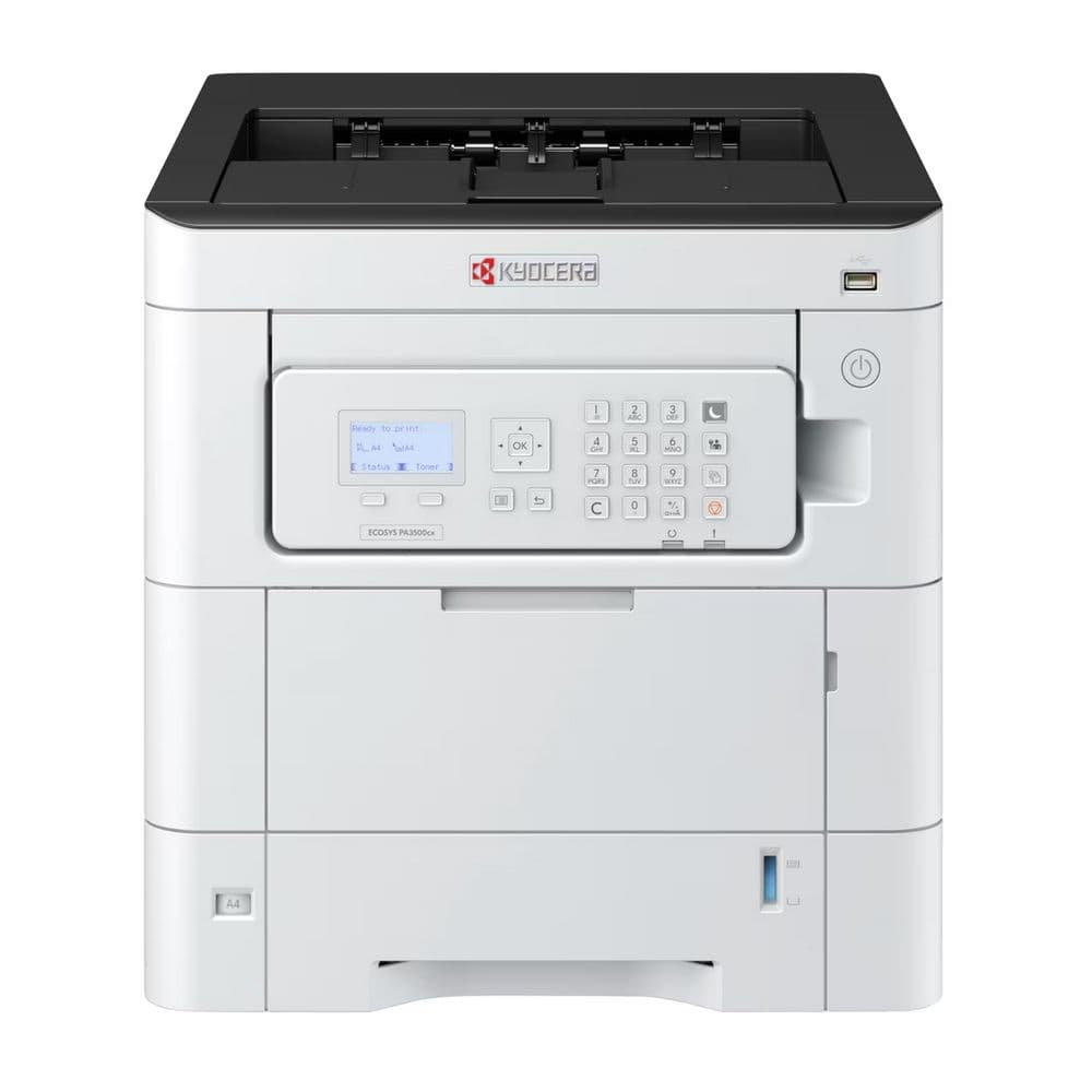 Kyocera Ecosys PA3500cx А4, принтер, лазерный, черно-белый, 35стр/мин, 1200dpi, 1200МГц, 1024Мб, 512Гб, 100+550, AirPrint/USB/Ethernet, 3500стр/картридж, (1102YJ3NL0)