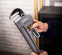 Трубный ключ Стиллсона облегченный Deli DL105024 600мм, максимальное открытие 73мм, Cr-Mo + алюминиевый сплав Bad Pack - фото 5