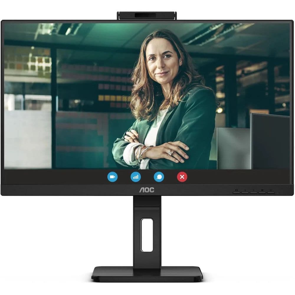 Монитор 27" AOC Q27P3QW  IPS, 2560x1440, 75Hz, 4ms, 350сd/m, 1000:1 | 2xHDMI(1.4), DP(1.2), 4xUSB 3.2 | HAS, Pivot, Swivel, InPSU, Speakers, Cam, Vesa 100, Black