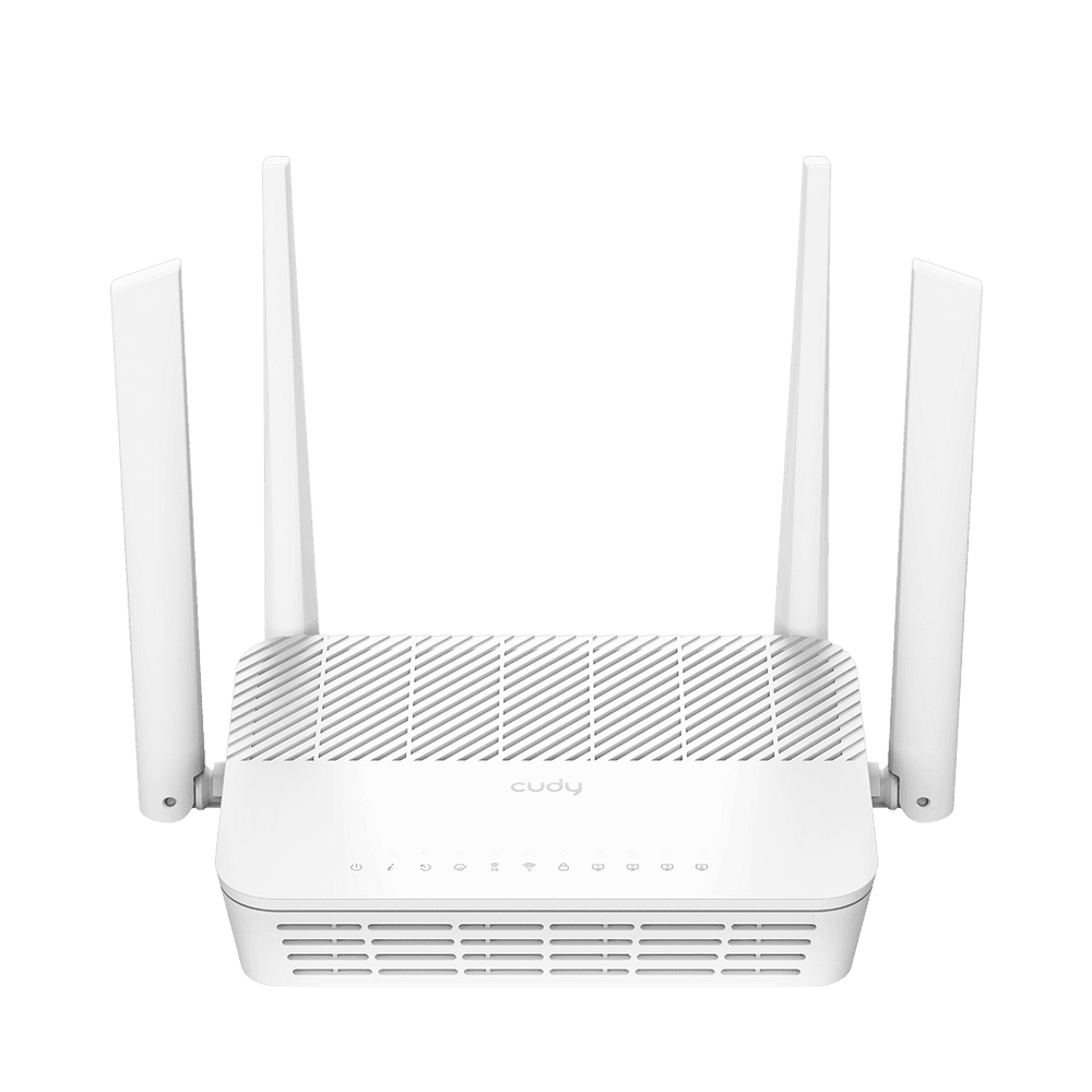 Маршрутизатор CUDY  GP3000  AX3000 Wi-Fi 6 GPON Router Dual Band Gigabit xPON, Realtek chipset, GPON/EPON,  2402Mbps at 5GHz + 576Mbps at 2.4GHz, 802.11ax/ac/a/b/g/n, 1 PON Port, 4 Gigabit RJ45 port, Power ON/OFF Button,WPS Button,WiFi Button, Reset button,TR069/TR098/TR111/TR181,EasyMesh