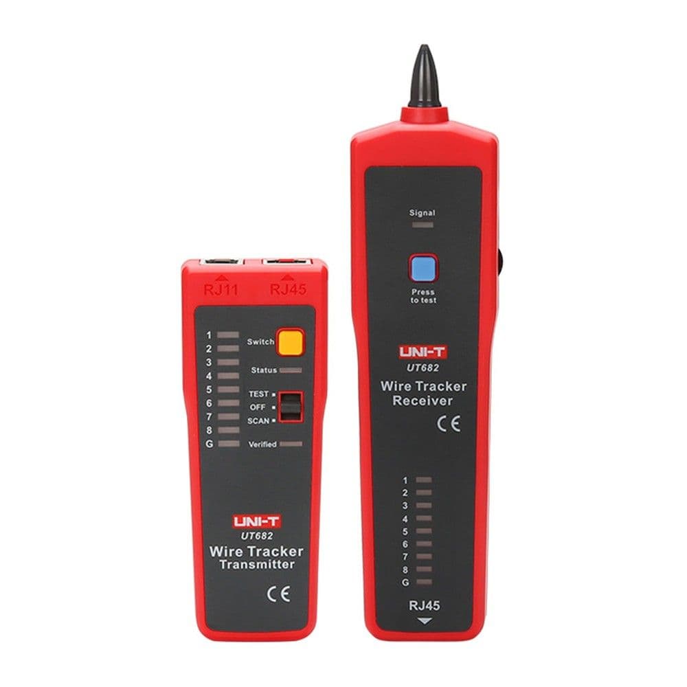 Прочие измерители UNI-T Кабельный тестер UT682 , RJ11, RJ45, коаксиал, отслеживание телефонных, сетевых, кабельных проводов проверка проводки сети