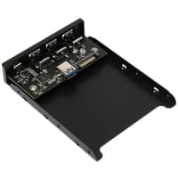 Адаптер Gembird Планка USB 3.0 на переднюю панель в отсек 3.5" 3xUSB-A 3.0 + 1xType-C - фото 2