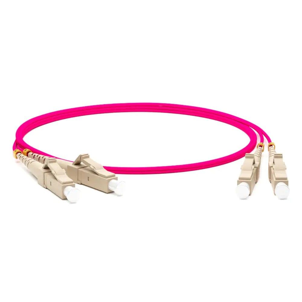 Кабель Hyperline  FC-D2-504-LC/PR-LC/PR-H-10M-LSZH-MG Патч-корд волоконно-оптический (шнур) MM 50/125, OM4, MM 50/125, OM4, LC-LC, duplex, 10G/40G, LSZH, 10м (047786)