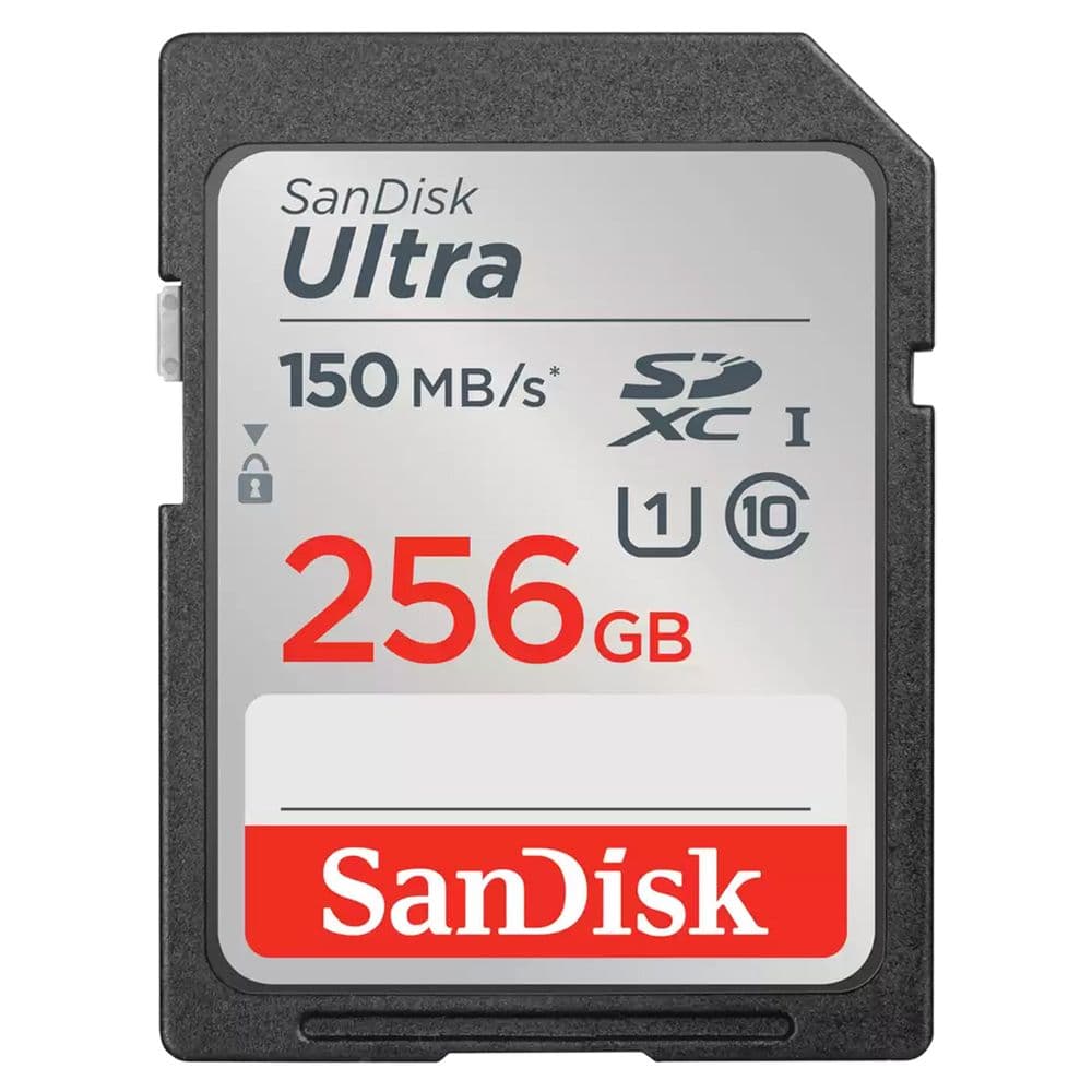 Карта памяти SanDisk Ultra UHS I 256GB SD Card 150MB/s for DSLR and Mirrorless Cameras 