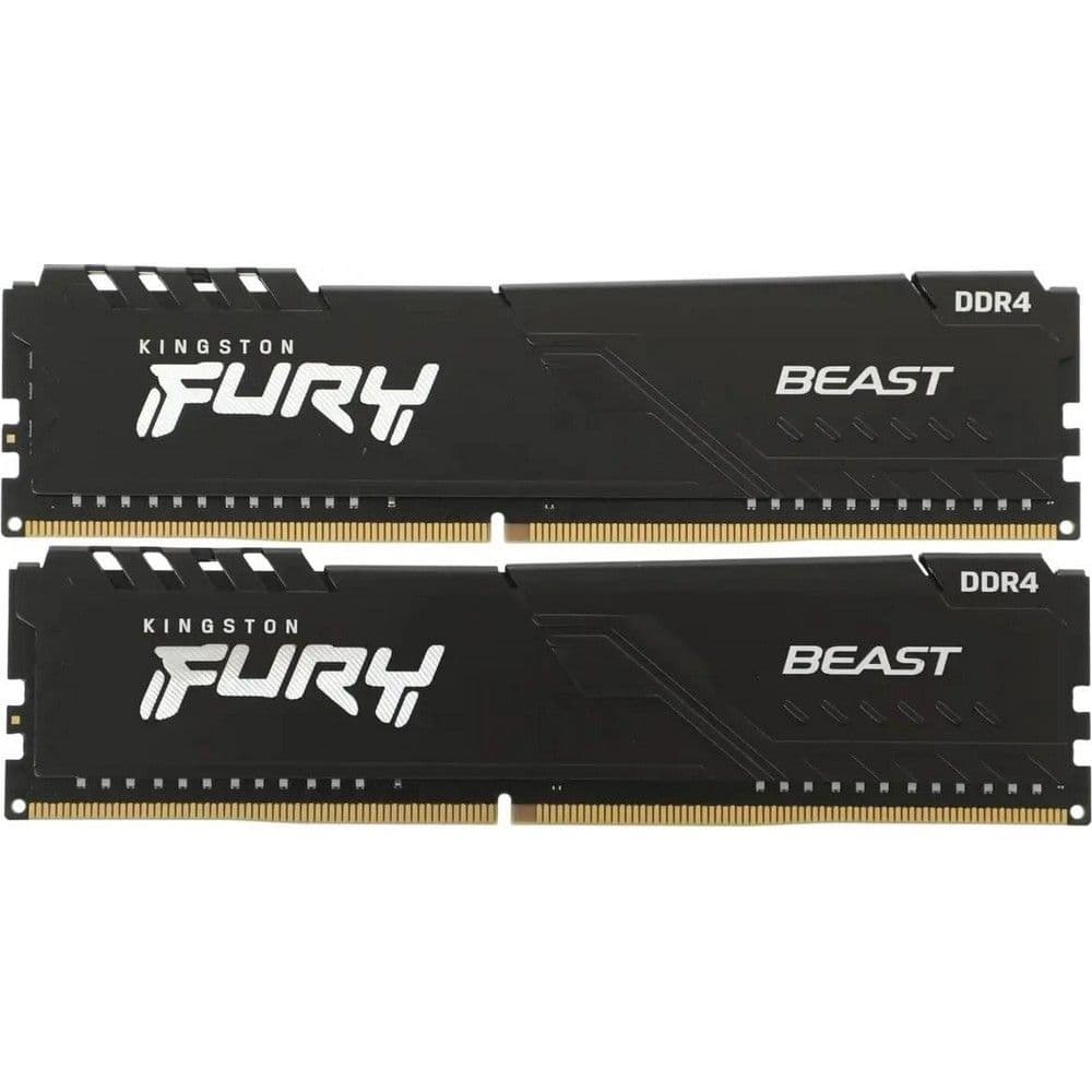Модуль памяти Kingston 16GB DDR4 3200 DIMM FURY Beast Black Gaming Memory KF432C16BBK2/16-SP Non-ECC, CL16, 1.35V, 1RX8 (Kit of 2),