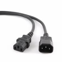Кабель питания сист.блок-монитор Cablexpert PC-189-10, 3.0м, C13-C14, 6А, Сечение провода: 0,5 мм2, черный, с заземлением - фото 1