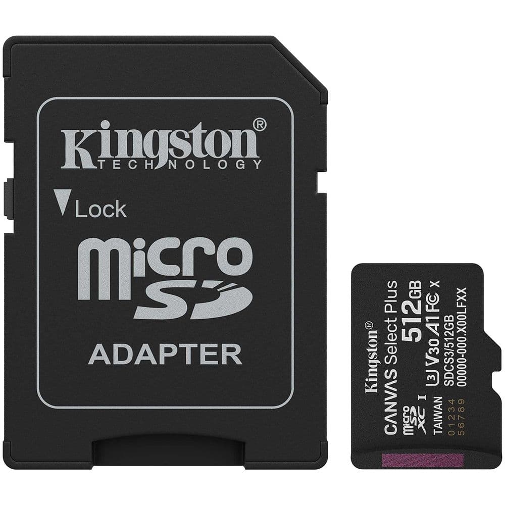 Карта памяти Kingston microSDXC 512GB Canvas Select Plus SDCS3/512GB