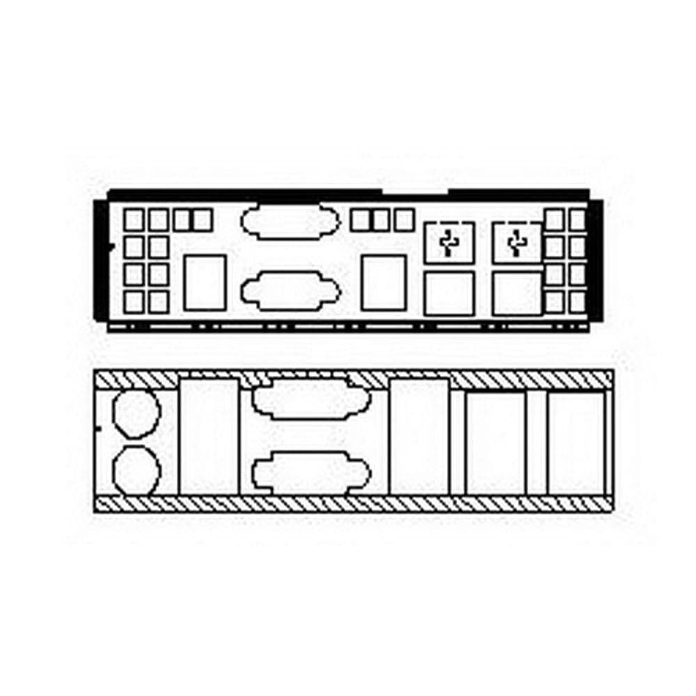Комплектующие корпусов Chenbro панель вывода портов I/O shield, 1U , TYAN S7012 (84H313110-010)