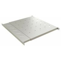Полка Hyperline TSD3L-0.5U-405/700-RAL7035 Полка c 19'' креплением, раздвижная, 0.5U, с регулируемой глубиной установки от 405 до 700 мм, нагрузка до 60 кг, для установки в шкафы глубиной 600-800 мм, цвет серый - фото 1