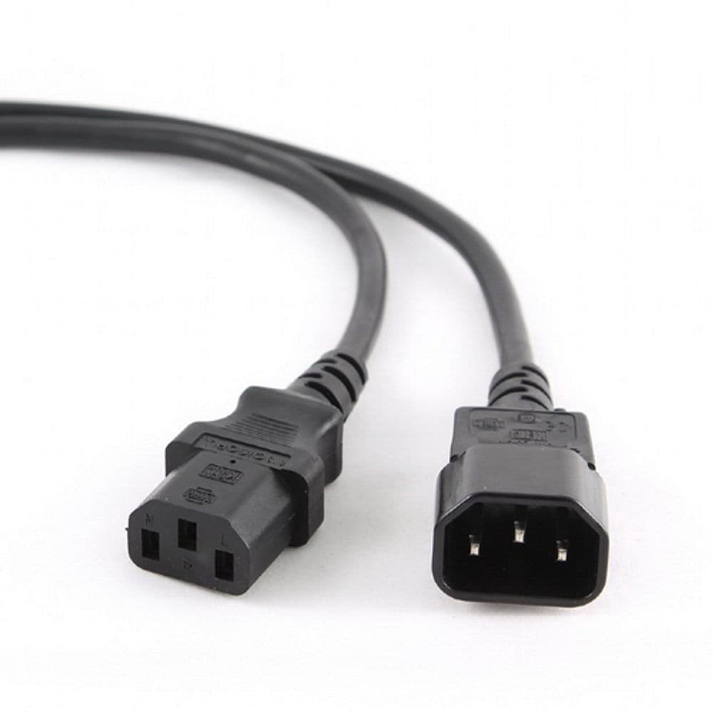 Кабель питания сист.блок-монитор Cablexpert PC-189-1-5M, 5м, C13-C14, Сечение провода 3x1кв.мм., черный, с заземлением {50} (792600)