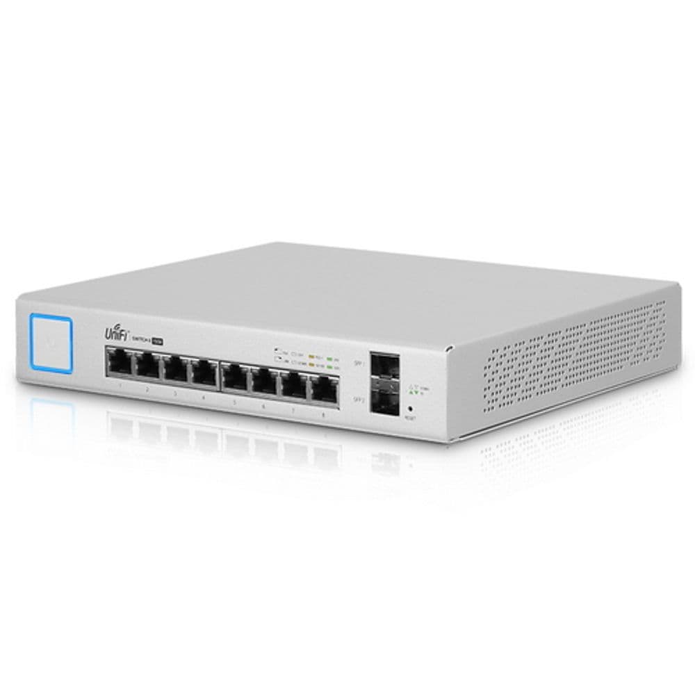 Коммутатор Ubiquiti UniFi Switch 8-150W |US-8-150W| PoE-коммутатор, 8х 1G RJ45, 2х SFP, раздача 130 Вт (728558)