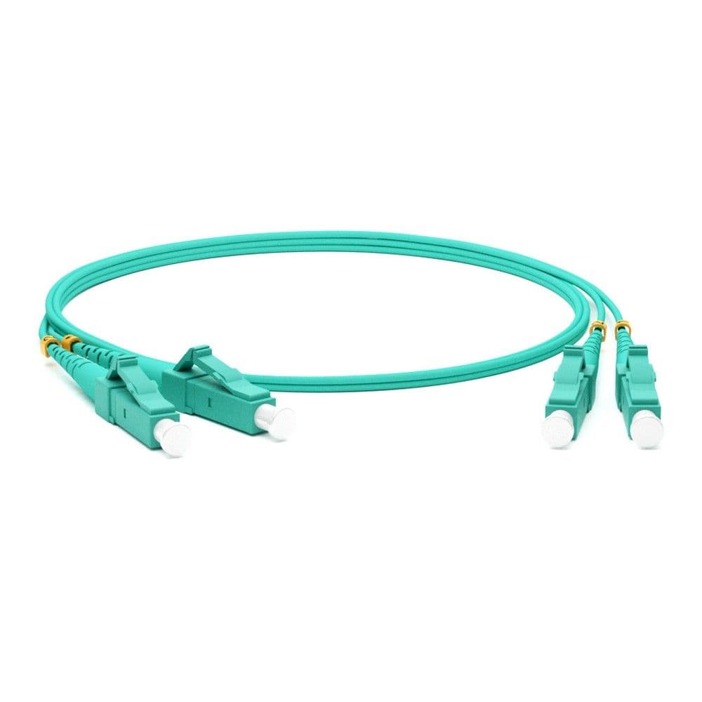 Кабель Hyperline  FC-D2-503-LC/PR-LC/PR-H-3M-LSZH-AQ Патч-корд волоконно-оптический (шнур) MM 50/125(OM3), LC-LC, duplex, 10G/40G, LSZH, 3 м (001863)