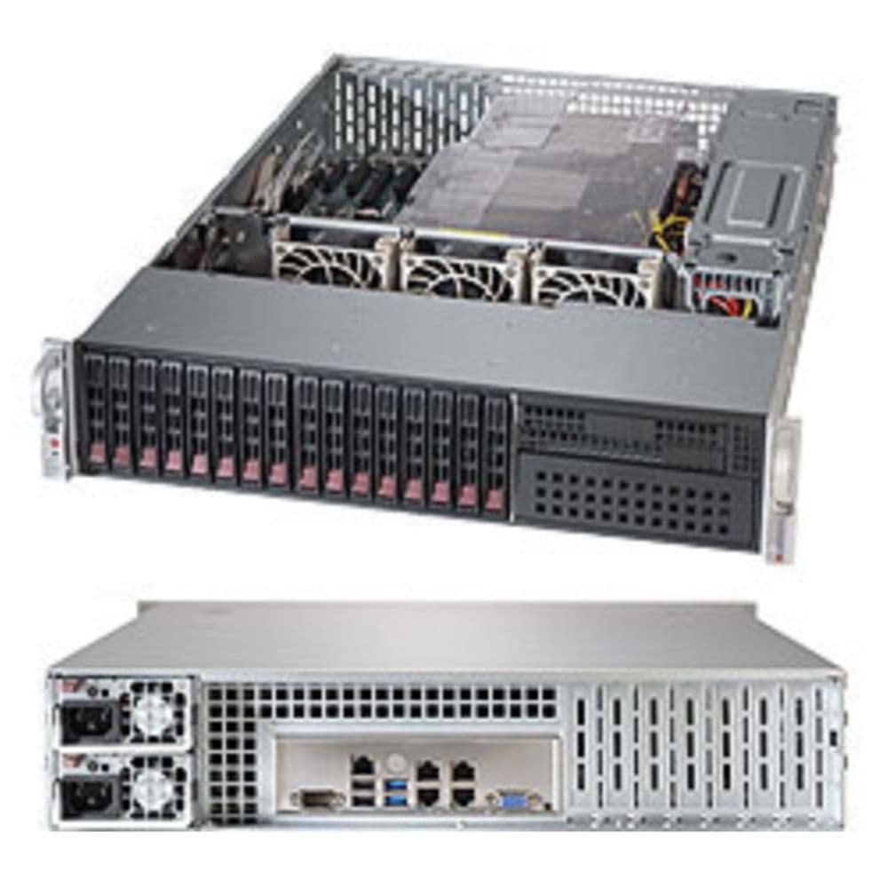 Платформа системного блока SuperMicro SYS-2028R-C1R4+ (DP S2011 R3 24xDDR4 16x2.5"HDD:8xSAS, 8xSATA 4LAN R920W)