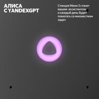 Умная колонка Yandex Станция Мини 3 Алиса черный 12W 1.0 BT/Wi-Fi (YNDX-00027BLK) - фото 5