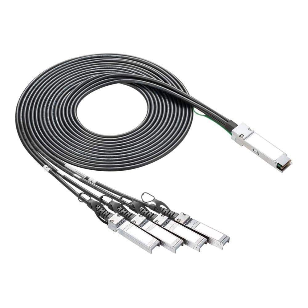 Кабель Fibertrade FT-QSFP+/4SFP+-CabP-AWG30-3M, DAC copper cable, 40G, QSFP+ to 4x10G SFP+, AWG30 витая пара, 3м