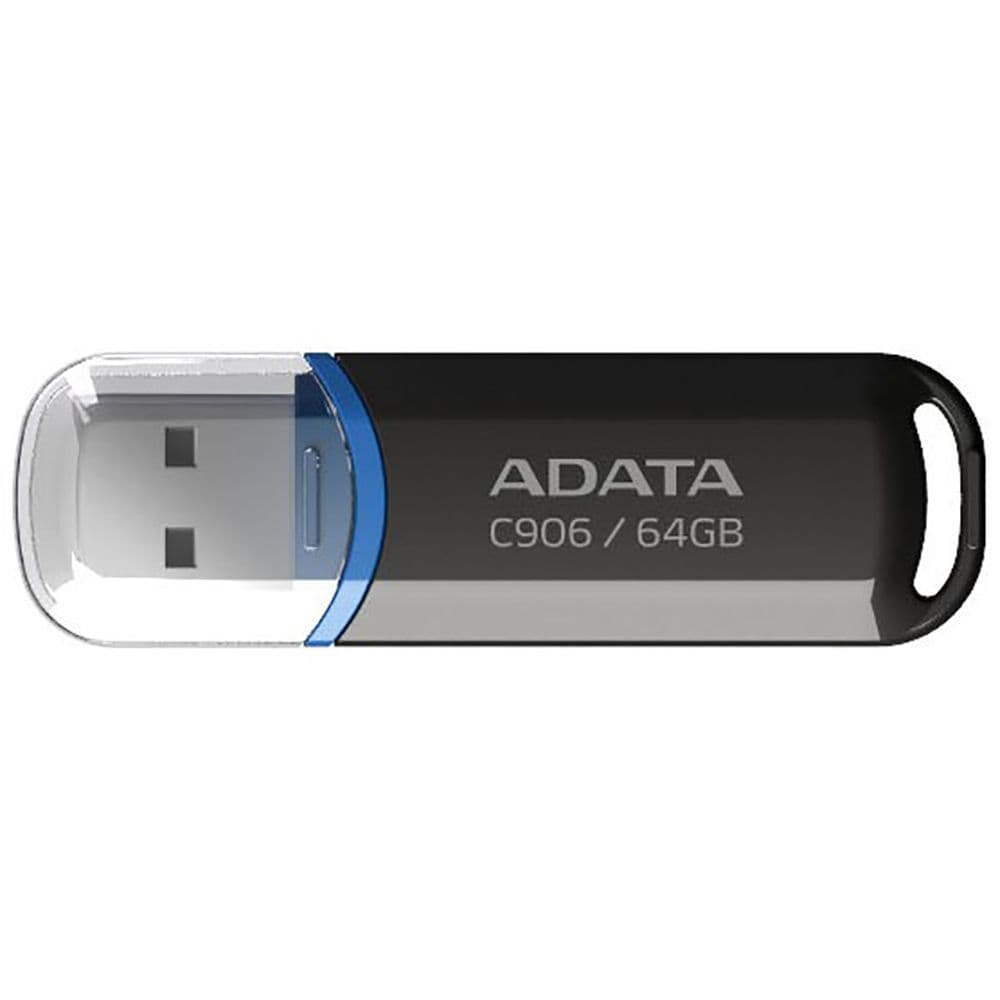 USB накопитель ADATA C906 AC906-64G-RBK USB 2.0, 64GB Black, RTL (773353)