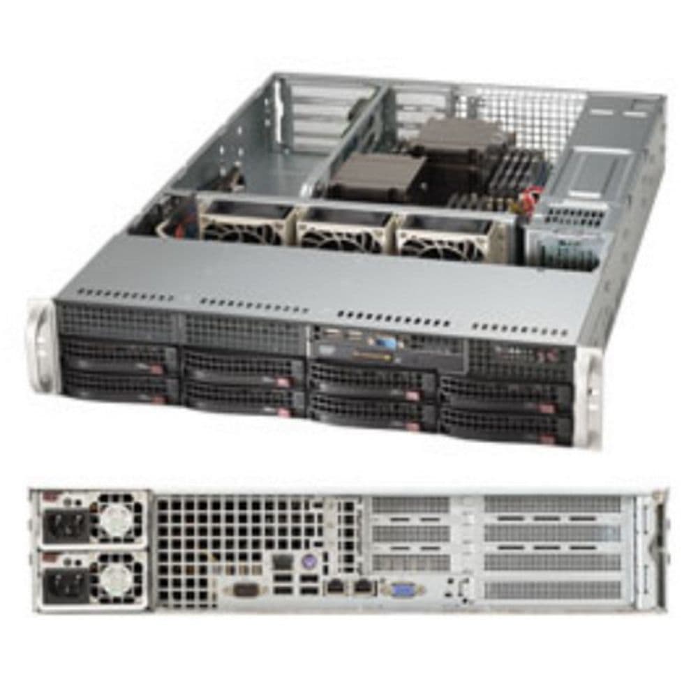 Платформа системного блока SuperMicro SYS-6028R-WTR 2U Rackmount SC825TQ-R740WB LGA 2011 X10DRW-i (16xDDR4 10xSATA3 6xUSB 3.0 VGA 4xPCI-E3.0x8 2xPCI-E3.0) (157525)