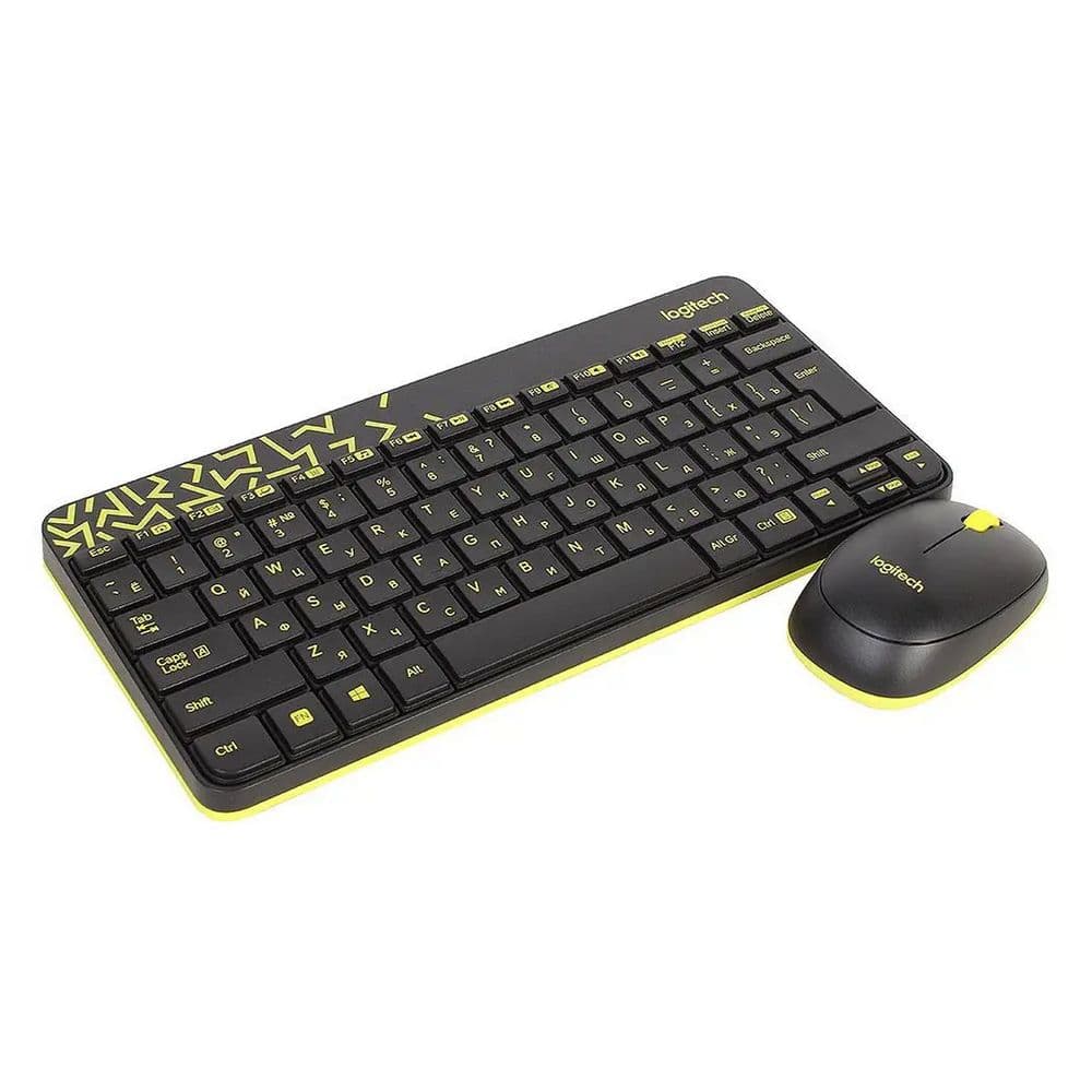 Комплект (клавиатура + мышь) Logitech Wireless Desktop MK240 Nano Black Retail Combo 
