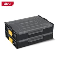 Органайзер пластиковый штабелируемый с переставными перегородками Deli DL1201 340 х 260 х 70 мм - фото 2